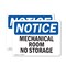 Signmission Mechanical Room No Storage, 10 in W x Rectangle, Plastic OS-2PACK-NS-P-710-L-14176 - alternate 1